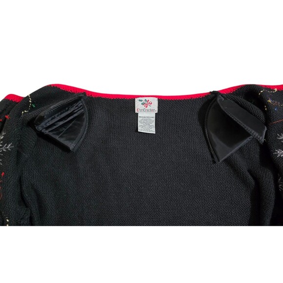 NutCracker Vintage Ugly Christmas Sweater Womens Size Medium Shoulder Pads - Picture 8 of 10